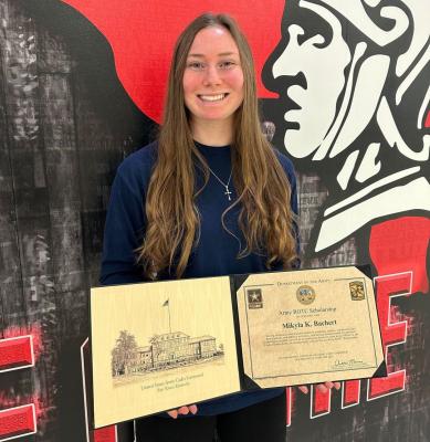 Van’s Mikyla Bachert found herself in rarefied company last week, becoming one of fewer than 1,000 students nationwide to receive the National Army ROTC Scholarship this year. Courtesy photo