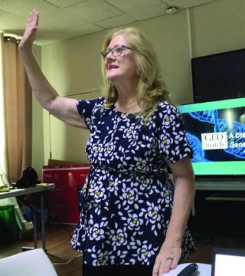 Genealogist Patti Huff Williams was the guest speaker for the Van Zandt County Genealogical Society’s Annual Spring Workshop April 27 in Canton. Courtesy photo