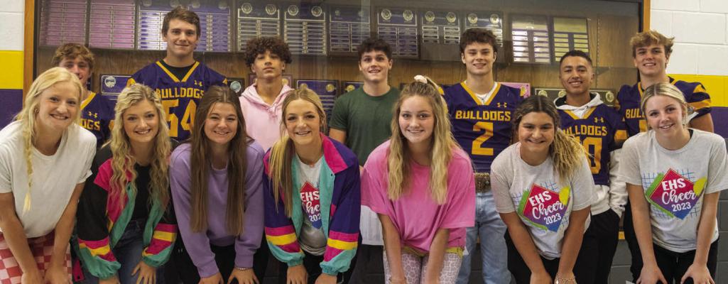 The 2023 Edgewood High School Homecoming Court was recently announced and included Gracie Cates, Brilee Ditto, Blair McPherson, Anna Nicholson, Brady Bannister, Jimmy Grant, Carson Seay, Carter Seay, Michaela Cook, Walker Hayes, Berklie Bigham, Preston Sluder, Allie Sims, and Evan Salinas. The announcement of the 2023 Homecoming Queen and King was made prior to kickoff Oct. 13 of the varsity football game between the Edgewood Bulldogs and the Quitman Bulldogs. Courtesy photo
