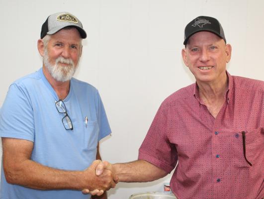 Current Van Zandt County Pct. 3 Commissioner Keith Pearson, right, has served as VZC Pct. 3 Commissioner since January 1, 2015. Pearson’s successor, Bobby Phillips, who currently works part-time for Pearson, will be sworn in as the new VZC Pct. 3 Commissioner on January 1, 2025. Pearson, who chose not to seek re-election, will see his term of office come to an end on Dec. 31. Photo by David Barber