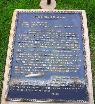 A bronze plaque featuring William Travis’ ‘Victory or Death’ letter, similar to the original plaque shown on display at The Alamo, will be presented and dedicated in Van Zandt County March 6. The VZC Commissioners Court will meet with the VZC Historical Commission to determine where the plaque will be placed. Courtesy photo