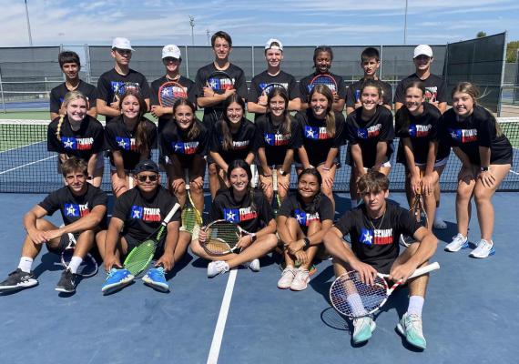 The Wills Point Tiger tennis program opened its quest for another Class 4A State Tournament appearance this week, sweeping their way past Athens 19-0 Oct. 10 in bi-district round action. Tiger netters were scheduled to return to the court Oct. 13 for a matchup with Bullard in the Area round. Courtesy photo