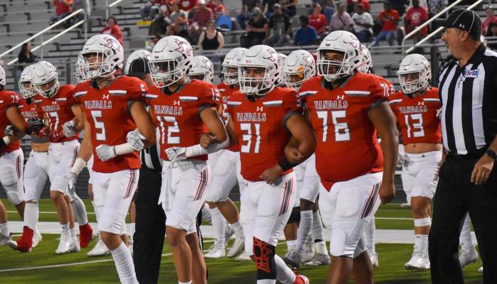The Van Vandals moved themselves one step closer towards a spot in this year’s 4A playoffs last week, shutting out the rival Canton Eagles 45-0 at Norris Birdwell Stadium. Photo by Liz Hinch