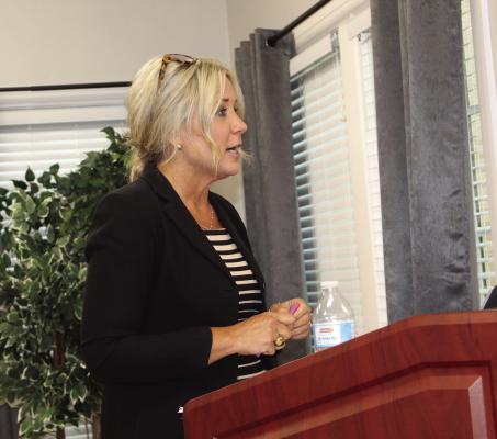 Van ISD Director of Curriculum/Accountability Karla Rainey discussed the recent release of the Texas Education Agency’s A-F Accountability Ratings during the regular monthly meeting of the Van School Board Aug. 18. Van ISD was one of five school districts in Van Zandt County to receive an overall rating of ‘C’ by the state. Photo by David Barber