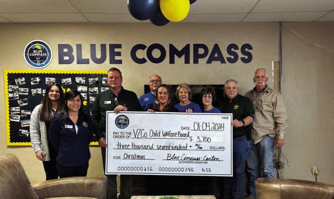 Blue Compass RV presented a donation check last month to the Van Zandt County Child Welfare Board that helped in providing toys for many children in need during the Christmas season. Blue Compass RV’s theme for December 2023 was ‘Give Back.’ Courtesy photo