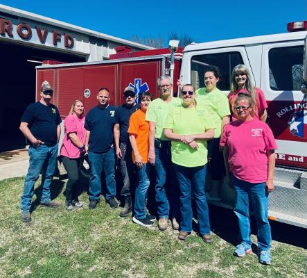 Volunteer members of the Rolling Oaks Volunteer Fire Department include Mike McDonald, Porshe Hall, Assistant Chief Doug Hall, Lieutenant Charles Hargett, Anne Burkett, Chief Perry Debord, Lori Debord, Treasurer Kayla Debord, Assistant Secretary Nancy Peterson and Secretary Kesha Haggart. Photo provided by Anne Burkett