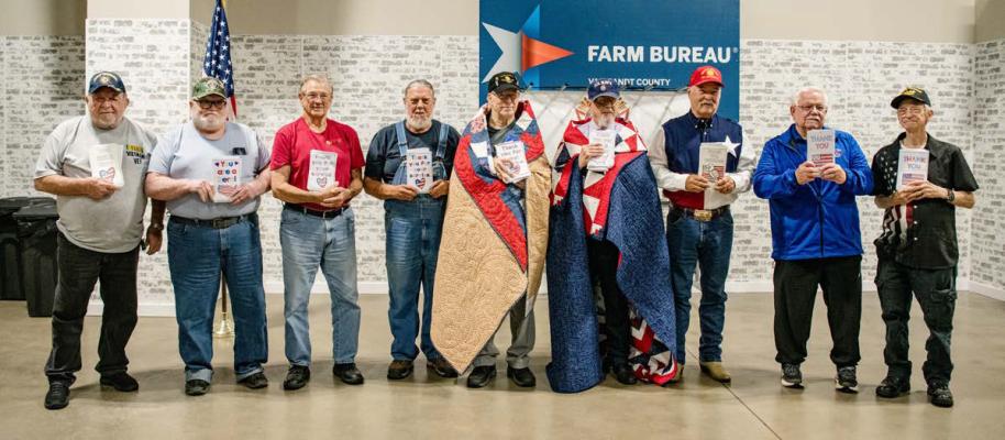 Nine Van Zandt County Vietnam Veterans were recognized for their service to their country April 30 during a special ceremony on the 50th anniversary of the end of the Vietnam War. The ceremony was moved from the VZC Veterans Memorial to the VZC Farm Bureau Event Center in Canton due to rain. Photo by Faith Caughron