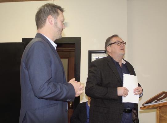 Representatives from Government Capital Securities were one of two financial advising firms that made presentations Jan. 2 during a special called meeting of the Van Zandt County Commissioners Court. The commissioners’ court also heard a presentation from U.S. Capital Advisors during the same meeting. No action was taken following the presentations. Photo by David Barber