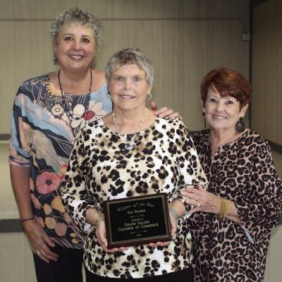 Kay Barber was named as the ‘Citizen of the Year’ Oct. 16 during the Grand Saline Chamber of Commerce Awards Luncheon held at the newly remodeled chamber pavilion building. Photos by David Barber