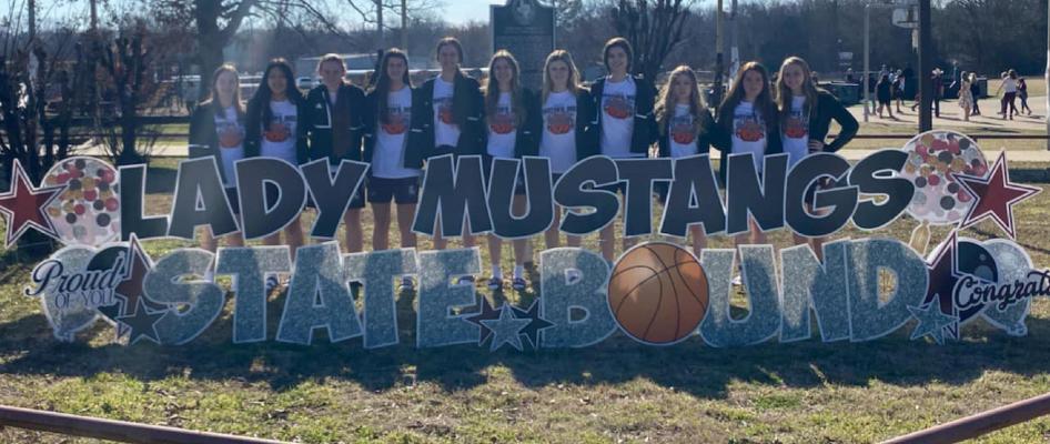 The Martins Mill Lady Mustangs were scheduled to compete in the Class 2A State Tournament in San Antonio March 4-5. With two more wins, the Lady Mustangs would capture the program’s seventh State Championship title. Photo courtesy of Martins Mill Athletic Booster Club FB page