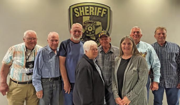 Left to right, VZC Reserve Deputy/Crime Prevention Officer Anthony Risner, Gerard Brohman, Gary Vawter, Jimmie Williams, Ron Williams, Cindy Ball, Sheriff Carter, and Tim Ball. Not pictured are Sheila Bellamy and John Murry. Courtesy Photo