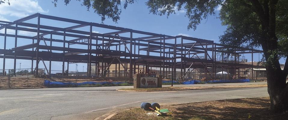 August 12th was the last first day in the current building that has served the Indians for 59 years. The first day was in 1967. Construction on the new middle school facility is coming along and bringing this exciting project to life. Photo by Melody Tarno-Thompson