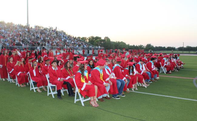 Overflow stadium crowd welcomed VHS Class of 2025 graduates