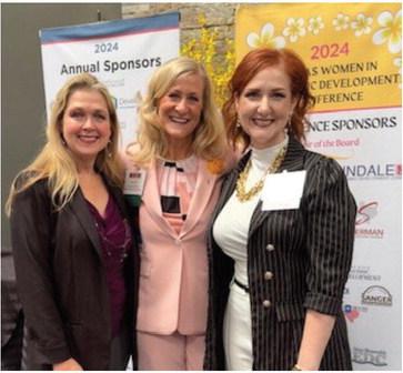 The Texas Women in Economic Development Corporation (TEDC) Conference was held in Austin recently. Among the 155 in attendance were left to right, City of Van EDC Executive Director Tammy Weidman; Lindale EDC President and TEDC Board Chair Susan Mazarakes Gill and Port Arthur EDC Business Attraction, Retention and Expansion Manager Michelle Palmer. Courtesy photo
