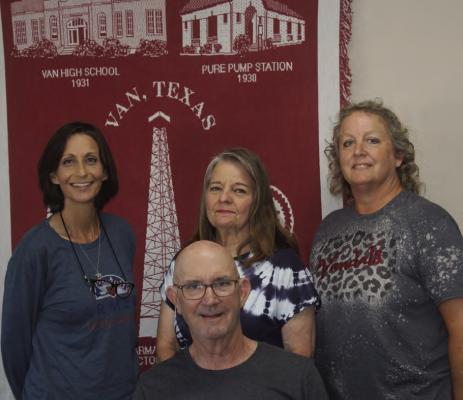 The staff at Dwayne Wheeler Insurance Agency in Van includes front row, Wheeler; and back row, Erica Osborne, Meschelle Clark, and Lynn Ward. Photo by Susan Harris