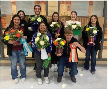 The Fruitvale High School Floral Design team sent eight students to compete at the Grand Saline Floral Cup Sept. 14 held at Grand Saline High School. David Bumgardener placed sixth in the People’s Choice awards and Esmeralda Flores placed in the beginners division. Photo courtesy of Fruitvale FFA Facebook Page