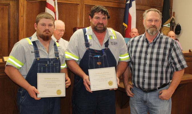 Two VZC Pct. 1 employees recognized for rendering aid
