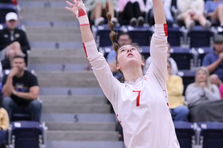 Van standout Bella Thompson capped her high school volleyball career by being named District 16-4A MVP. Thompson and the Lady Vandals finished as runners-up in district play before posting bi-district and Area round playoff wins. Photo by Liz Hinch