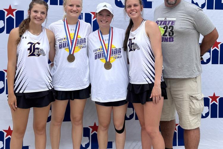 The Edgewood tennis program would cap its 2023 spring season with two teams, Gracie Cates and Trinity Hale and Brooklyn McPherson and Ella Tyner, competing at the Class 3A State Toruanment April 25. Courtesy photo