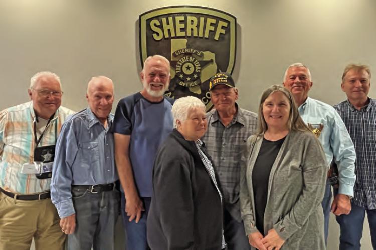 Left to right, VZC Reserve Deputy/Crime Prevention Officer Anthony Risner, Gerard Brohman, Gary Vawter, Jimmie Williams, Ron Williams, Cindy Ball, Sheriff Carter, and Tim Ball. Not pictured are Sheila Bellamy and John Murry. Courtesy Photo