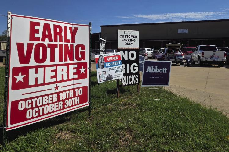 Turnout was strong on the first day of Early Voting in Van Zandt County on Oct. 19. There are two Early Voting locations including the new VZC Courthouse Annex building (formerly known as the Paul Michael Building) at 1900 North Trades Day Blvd. in Canton (State Highway 19). The other Early Voting location is at The Movie House in downtown Van. Early Voting continues through Oct. 30. Election Day is Nov. 3. Courtesy photo