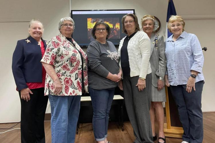 Roseann Ward, Sherrie Archer, Benja Mize, Carol Powell, Pat Thibodeau, Wenonah Wilson and Carrie Anne Wilson-Woolverton attended the meeting of the James Pinckney Henderson Chapter of the Daughters of the Republic of Texas. Courtesy photo