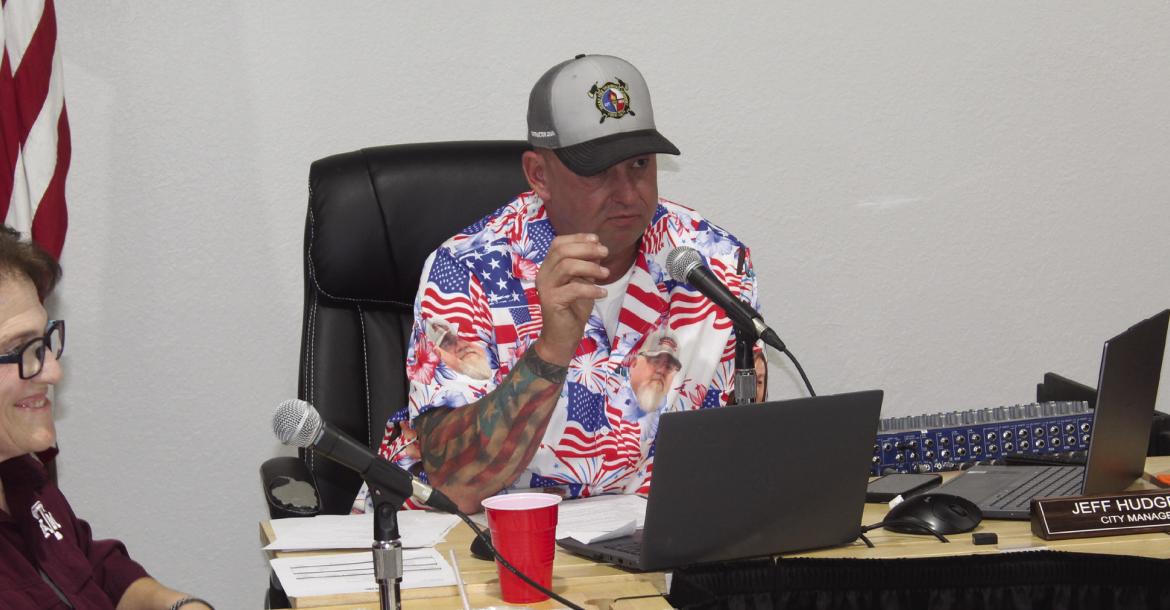 Van City Manager Jeff Hudgens presented his monthly report July 9 during the regular monthly meeting of the Van City Council. Hudgens also expressed his appreciation to everyone involved for helping to make this year’s Van Freedom Boom such a successful event June 27. Photos by David Barber