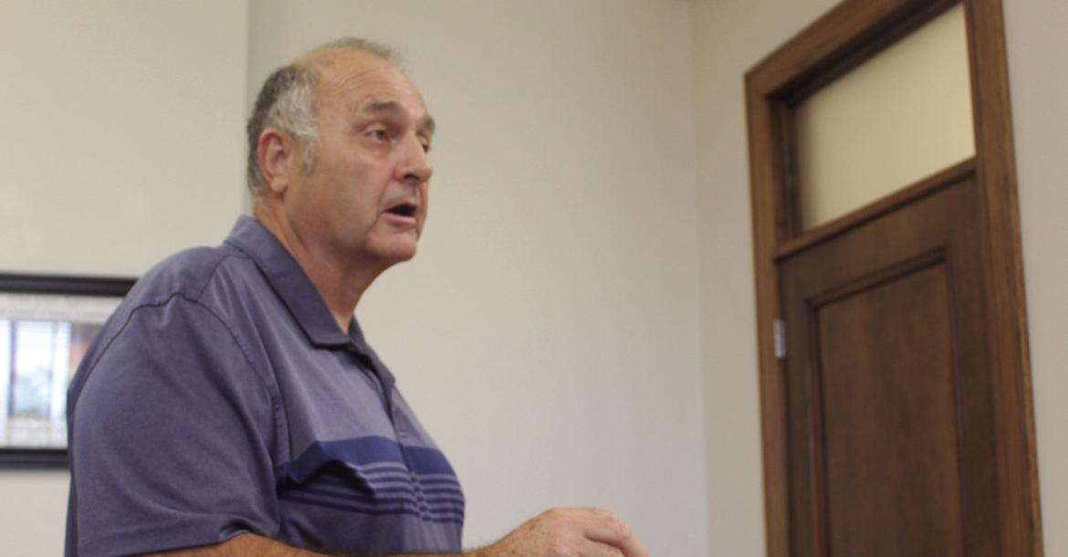 Ernie Burns, City of Van Mayor, was among the members of the public who addressed the Van Zandt County Commissioners Court during their July 15 session regarding the county's pursuit of joining a Regional Groundwater Conservation Distric Photo by David Barber