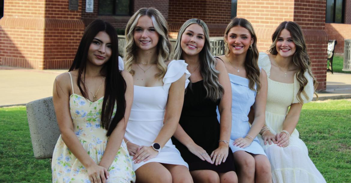 Wills Point High School homecoming duchesses are, from left, Linsey Vazquez, Jessi Burelson, Bailey Dennis, Kira Clasen and Chloe Wilson. Homecoming is set for Oct. 23 at Ken Autry Davis Stadium, with the Wills Point Education Foundation Hamburger Supper at 5 p.m. Other festivities include a homecoming carnival and bonfire Oct. 19 and a high school homecoming dance Oct. 24. Courtesy photos